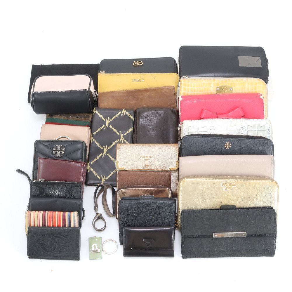 まとめ 25点 セット シャネル プラダ グッチ など レザー 長財布 二つ折り ウォレット メンズ レディース EEM DH 14-2