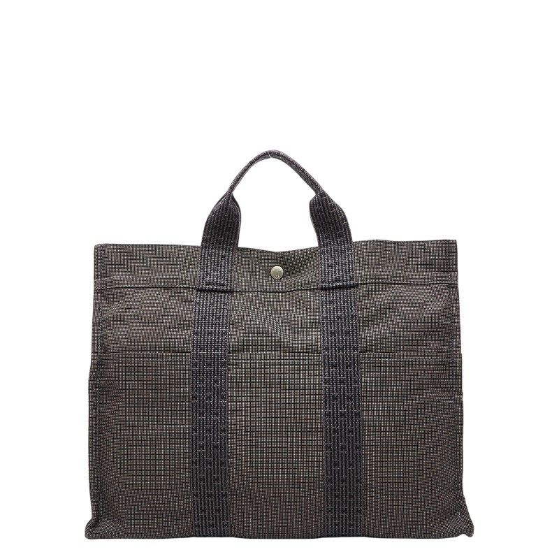 エルメス エールライントートMM ハンドバッグ トートバッグ グレー キャンバス レディース HERMES 1-0247570