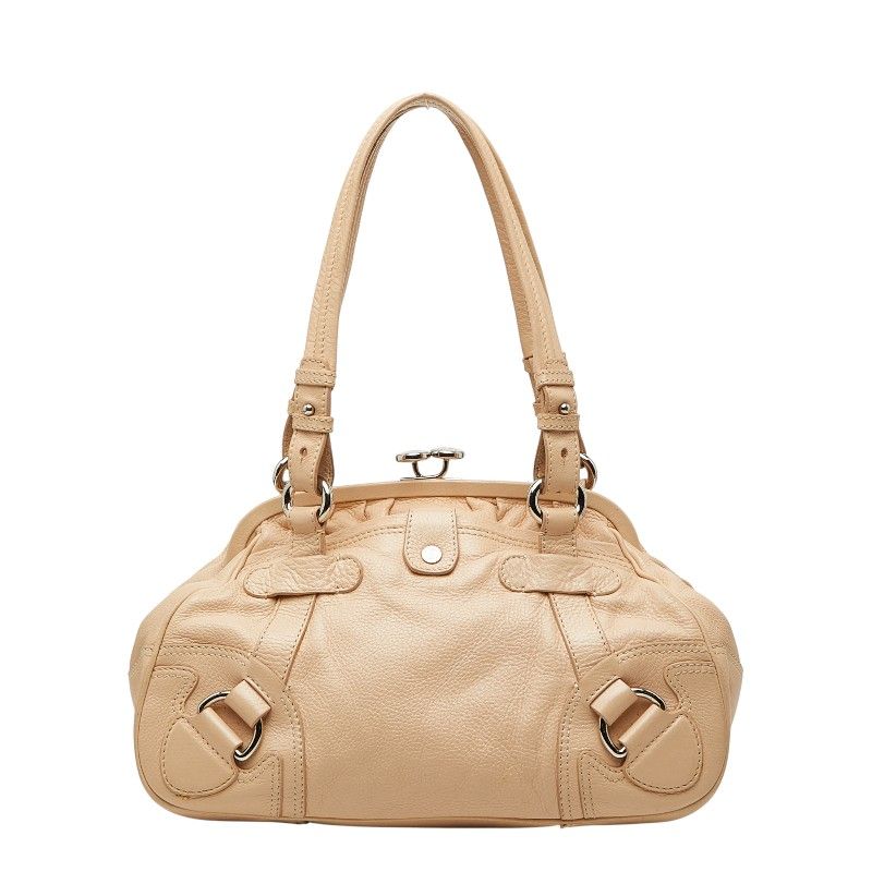 セリーヌ ロゴ ベージュ レザー レディース CELINE 1-0247868