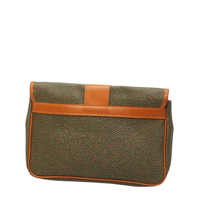 サンローラン YSLロゴ クラッチバッグ セカンドバッグ カーキグリーン