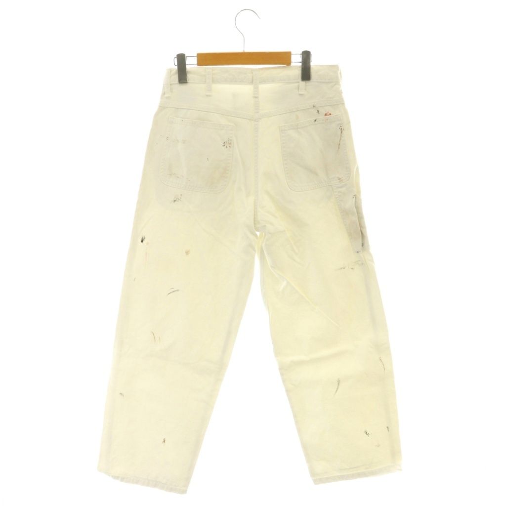 6 ROKU BEAUTY-YOUTH B-Y ロク ビューティーアンドユース タイムマシーン timemachine PAINT PAINTER PANTS パンツ デニム ジーンズ ワイド ペイント加工 25 ホワイト マルチカラー |CX OS SH