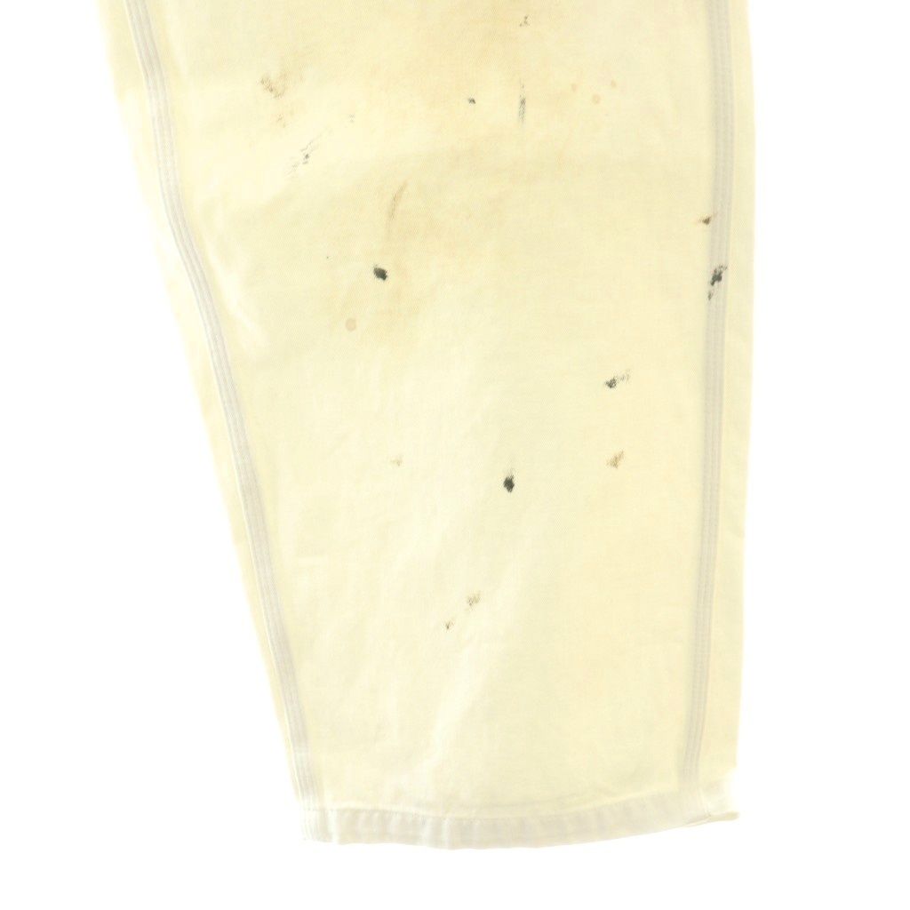  6 ROKU BEAUTY-YOUTH B-Y ロク ビューティーアンドユース タイムマシーン timemachine PAINT PAINTER PANTS パンツ デニム ジーンズ ワイド ペイント加工 25 ホワイト マルチカラー |CX OS SH デニム ジーンズ パンツ