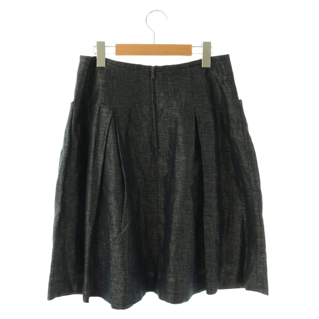 フォクシー FOXEY 37969 ひざ丈 スカート フレア 40 濃紺 /NR □OS