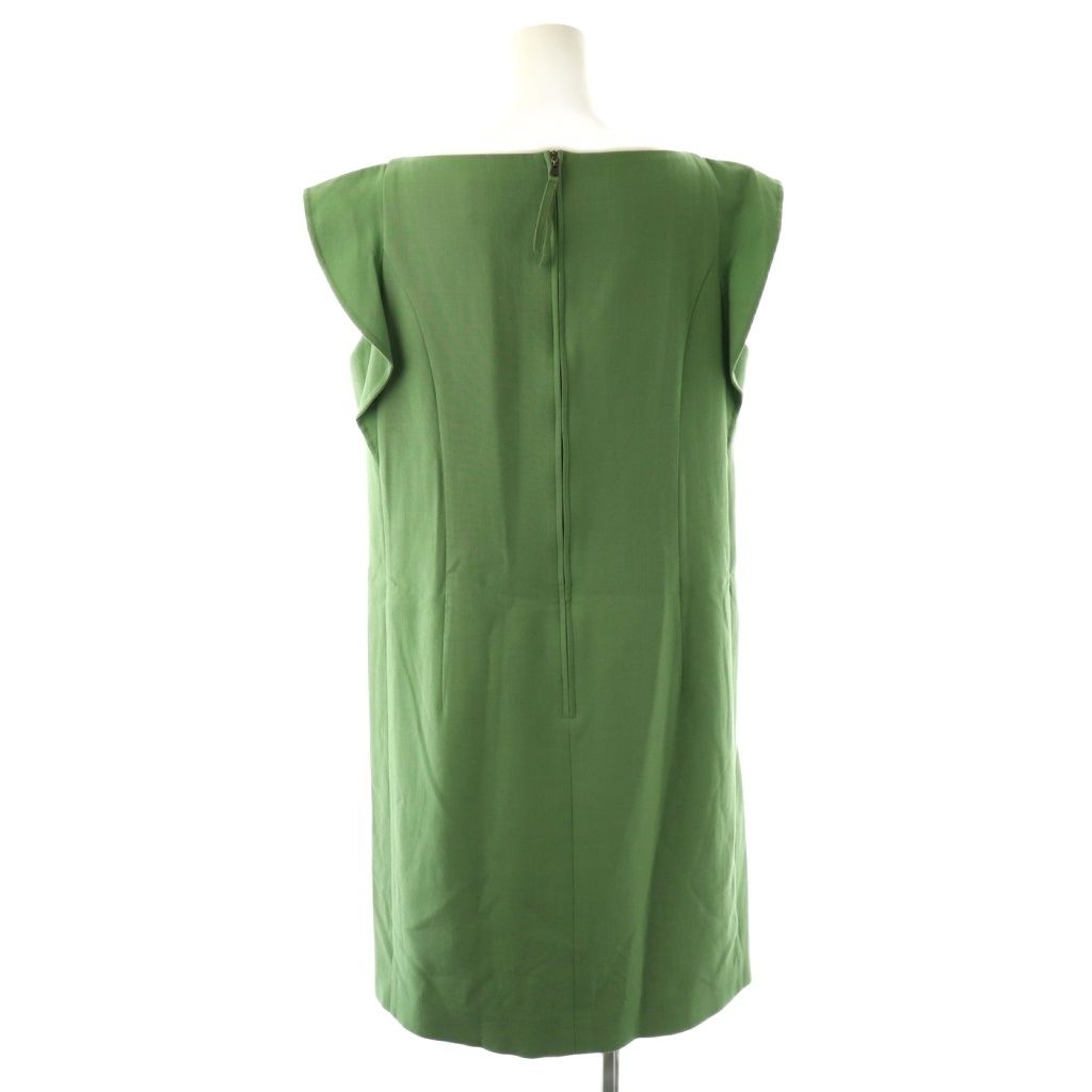 【希少サイズ✨】フォクシー　ひざ丈ワンピース　ベルト付き　ノースリーブ　42　黒 希少サイズ✨】フォクシー ひざ丈ワンピース ベルト付き ノースリーブ