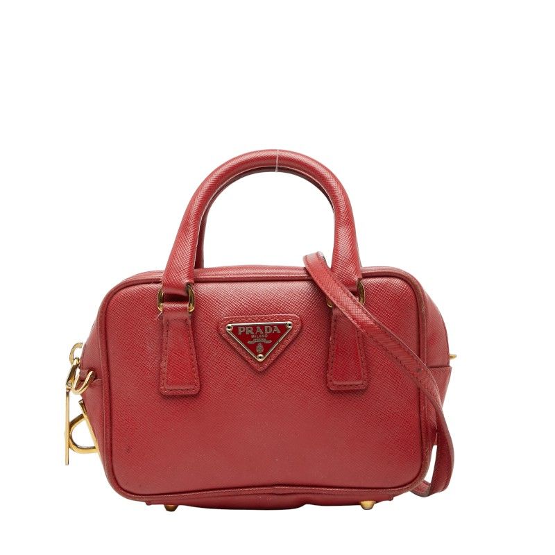 プラダ 三角ロゴプレート ラックス ミニ ショルダーバッグ