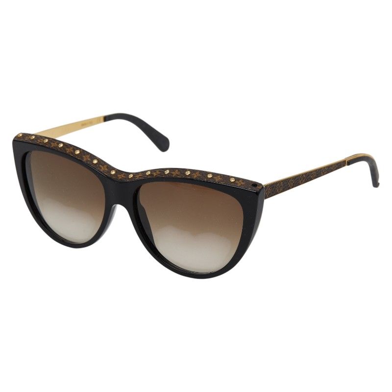 ルイ ヴィトン モノグラム サングラス ラブーム グラデーションレンズ Z 1147 W ブラウン ブラック ゴールド プラスチック PVC レディース LOUIS VUITTON 1-0250230