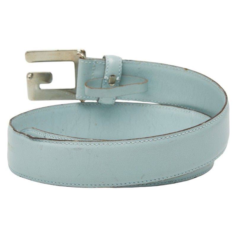 グッチ ベルト サイズ：65 26 037 394 0959 ライトブルー レザー