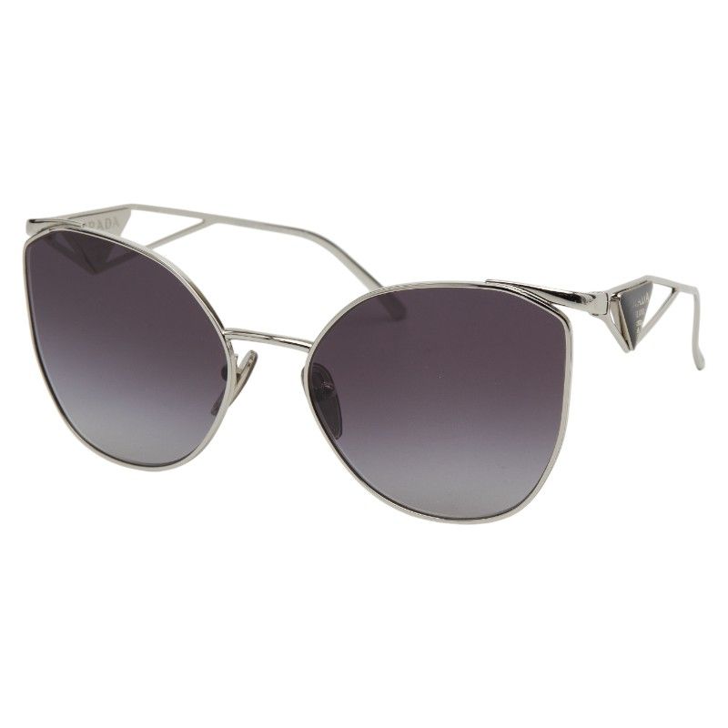 プラダ トライアングルロゴ サングラス キャットアイ グラデーションレンズ SPR 50 Z シルバー ブラック メタル レディース PRADA 1-0250271