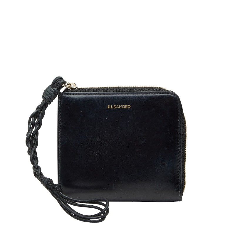 ジルサンダー タングル L字ファスナーコインケース ブラック レザー レディース JIL SANDER 244-50751