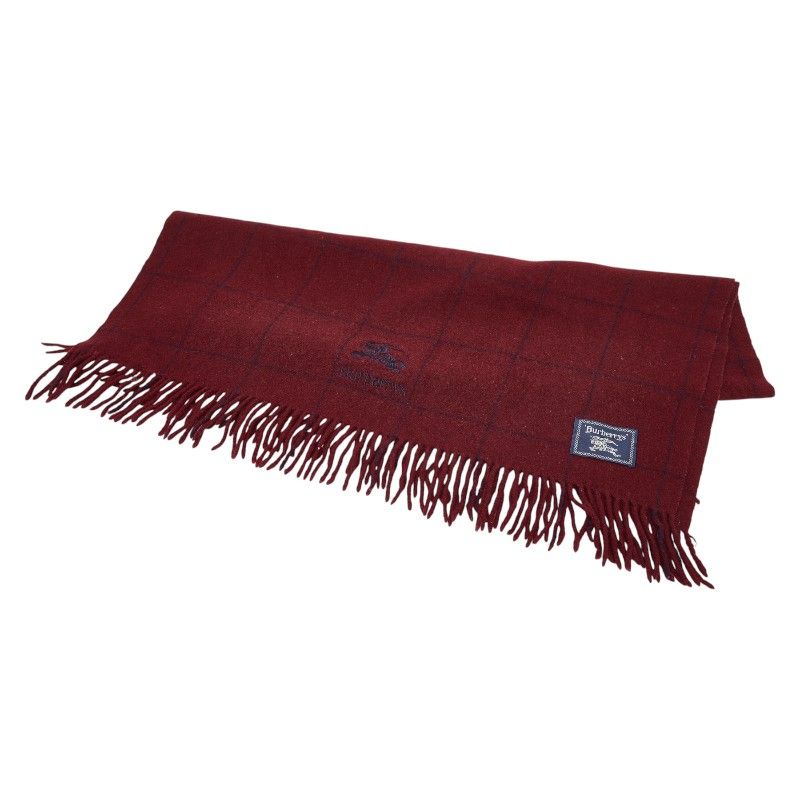 バーバリー チェック ワインレッド ウール レディース 240-51057