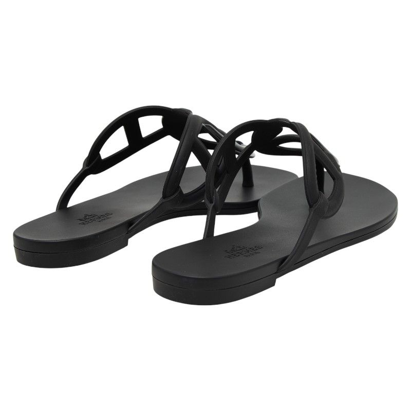 エルメス エジェリ シェーヌダンクル サンダル フラット サイズ：36