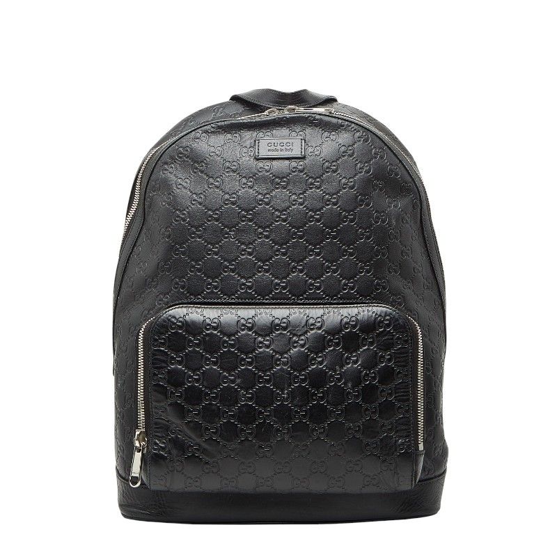 グッチ グッチシマ リュック バックパック 406370 ブラウン ブラック PVC レザー メンズ GUCCI 1-0251267