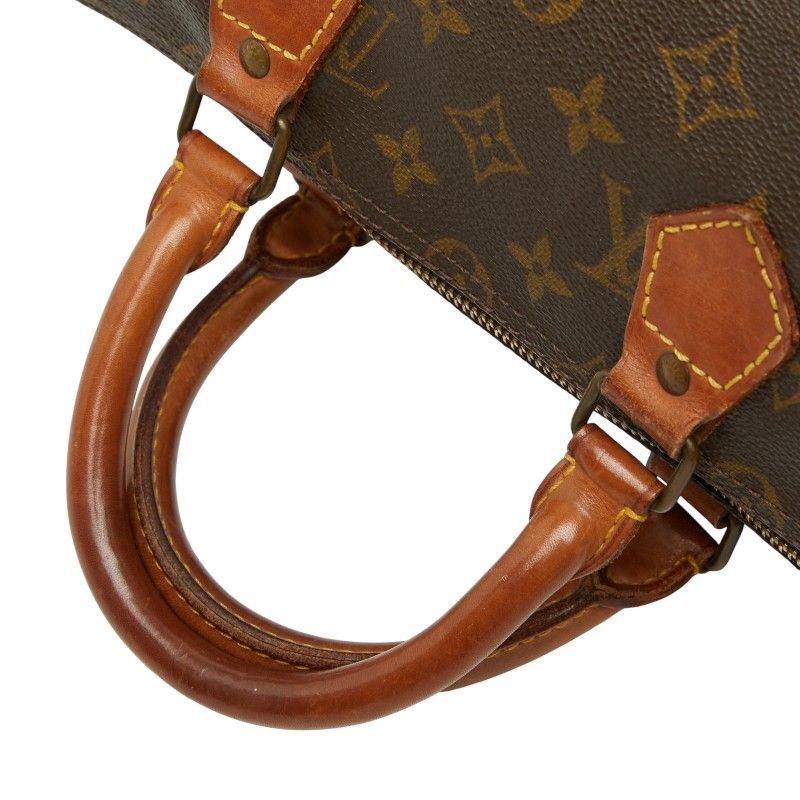 ルイ ヴィトン モノグラム スピーディ35 ハンドバッグ ボストンバッグ 旅行用バッグ M41524 ブラウン PVC レザー LOUIS VUITTON 【中古】 ルイ ヴィトン モノグラム スピーディ35 ハンドバッグ ボストンバッグ
