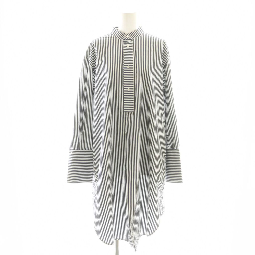 Lisiere L Appartement リジェール アパルトモン 23 SS Stripe Long Shirt シャツ チュニック ストライプ ネイビー ホワイト |DF OS
