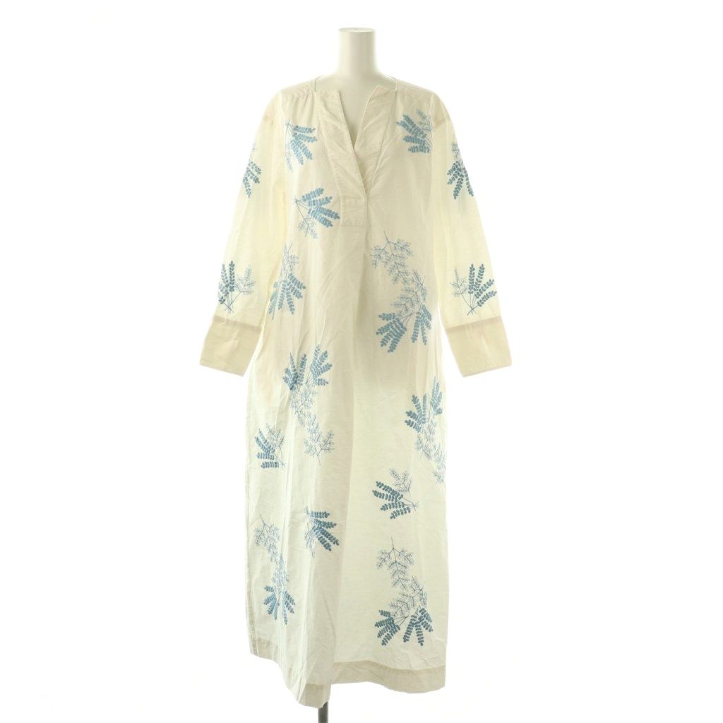 ヌキテパ NE QUITTEZ PAS! 24AW Cotton Linen Plants Embroidery Dress