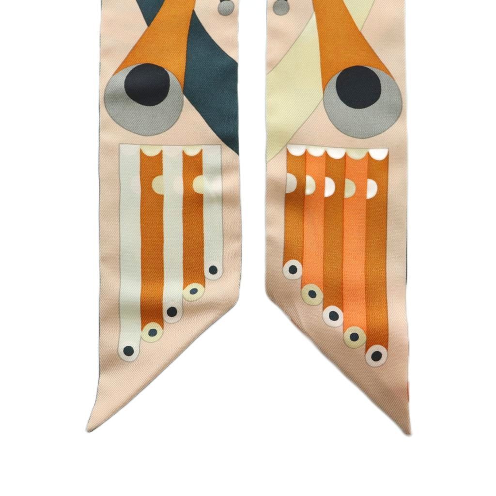 エルメス HERMES Parade en Fanfare ツイリー スカーフ シルク 総柄