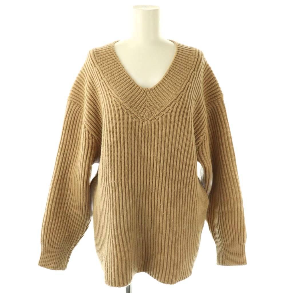 値下げ‼️MUSE新品キャメル綿長袖セーター 038 ミューズ ドゥーズィエム クラス MUSE de Deuxieme Classe J-CODE アゼ