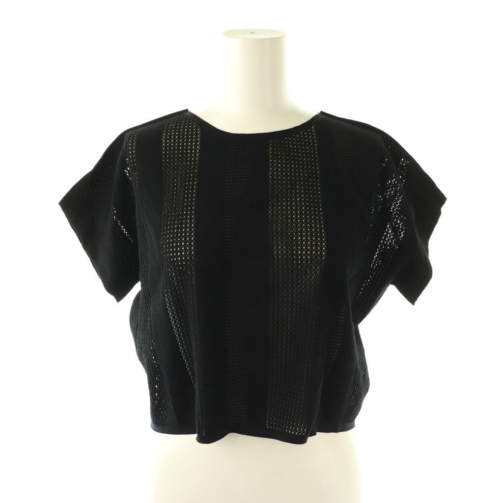 チャコット★ノーソーイングニット★ブラック★サイズM★新品未使用品★商品タグ付 チャコット Chacott ノーソーイングニット セーター サマー クロップド