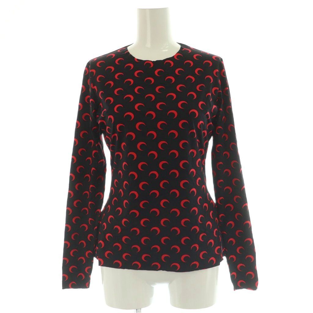 マリーンセル MARINESERRE BORDERLINE 長袖カットソー L ブラック レッド |DO OS