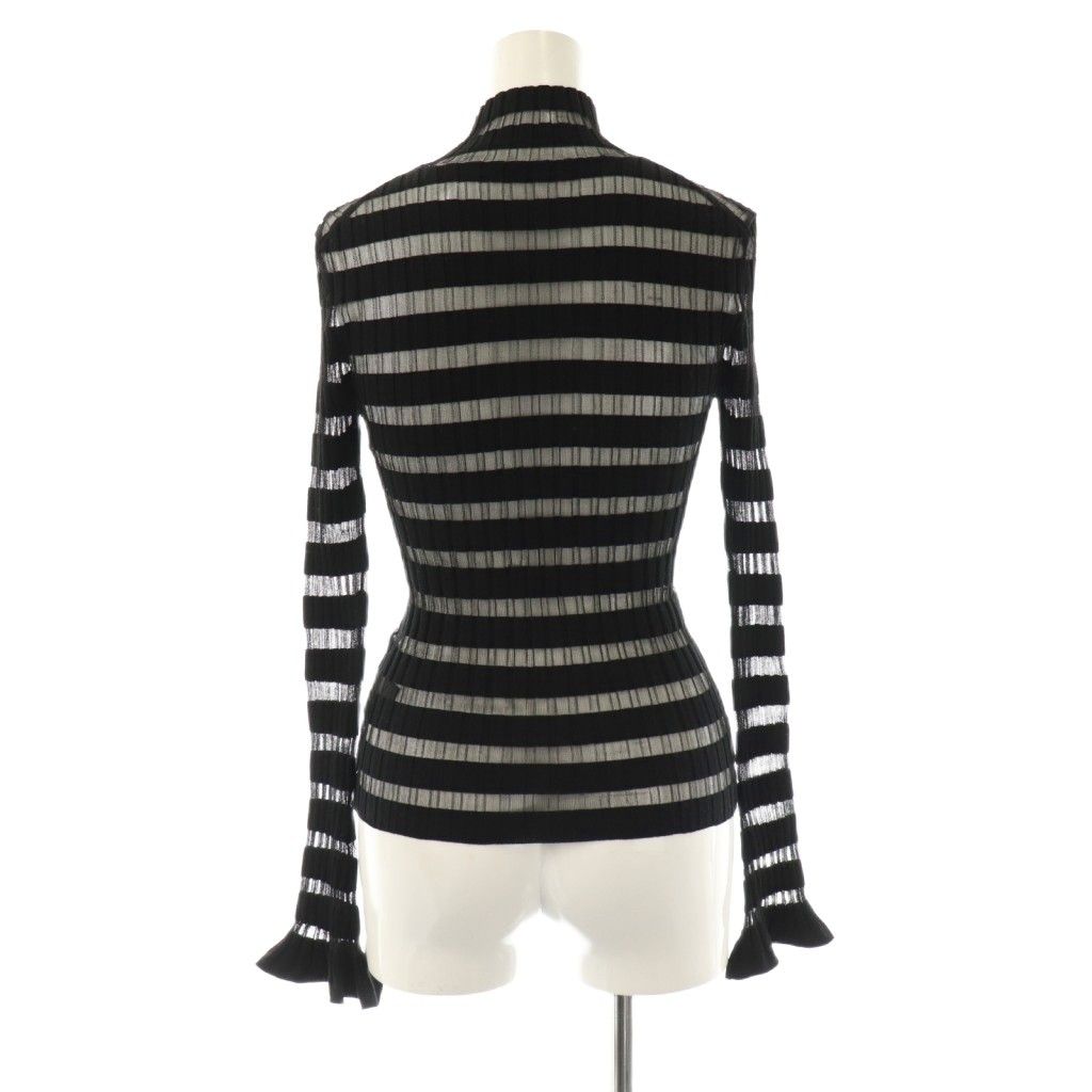 値下げ　完売　Cygne 半袖シアーボーダータートル　Emme シーニュ シアーボーダータートル Emme ブラック | Cygne