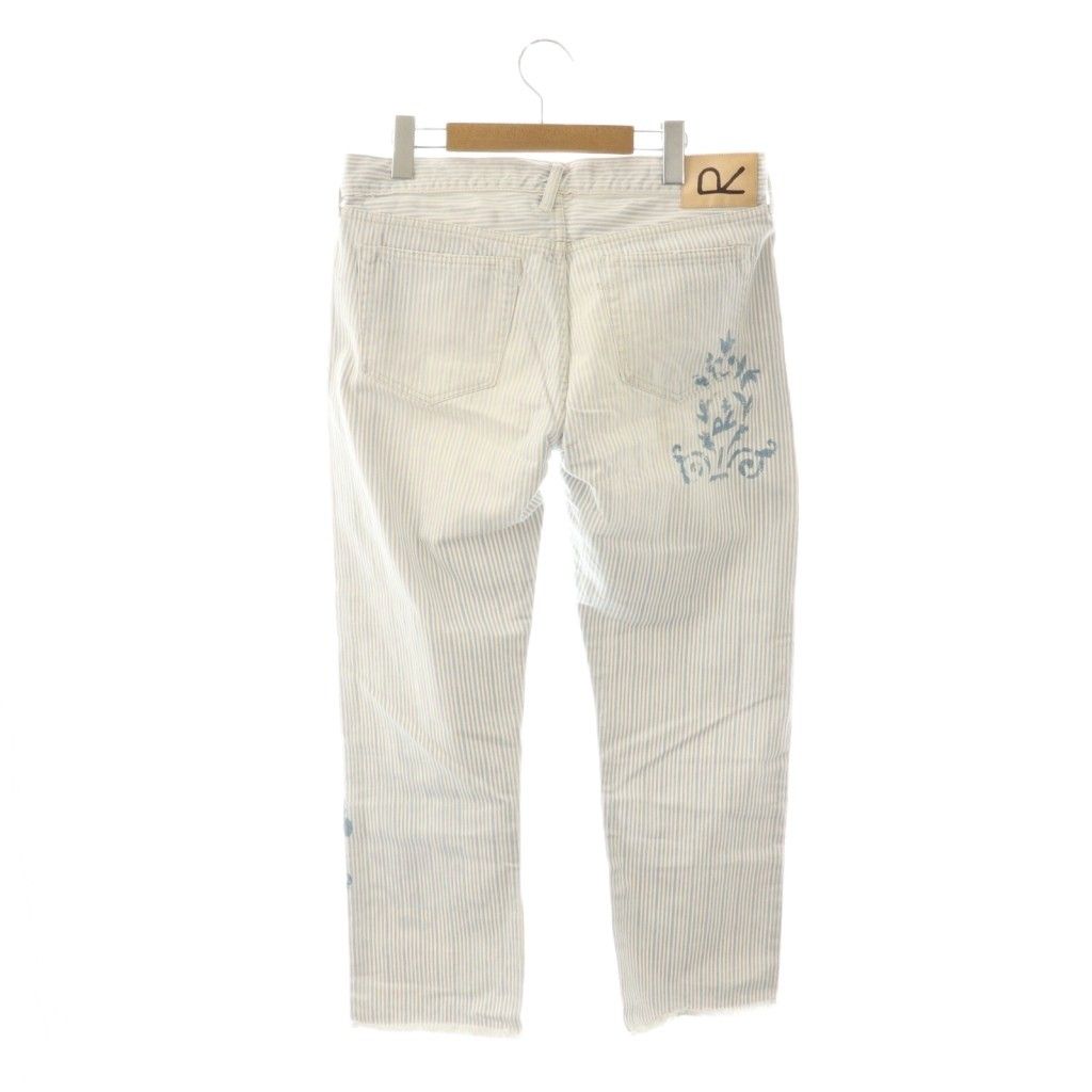 フォーティーファイブアールピーエム 45 R rpm おこめヒッコリーのコイン5 デニムパンツ テーパード ストライプ 30 ライトブルー |HK OS