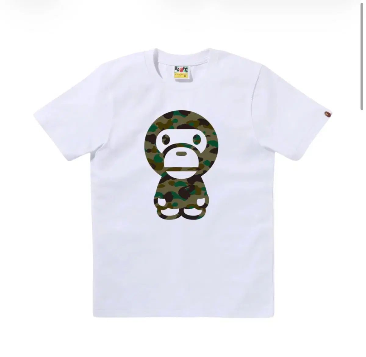 W A BATHING APE アベイシングエイプ FIRST CAMO BIG BABY MILO Tシャツ 白 グリーン