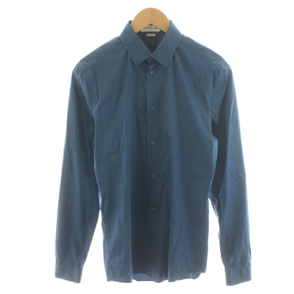バレンシアガ シャツ 長袖 37 青 ブルー 301995 TCB 09 |AN 35