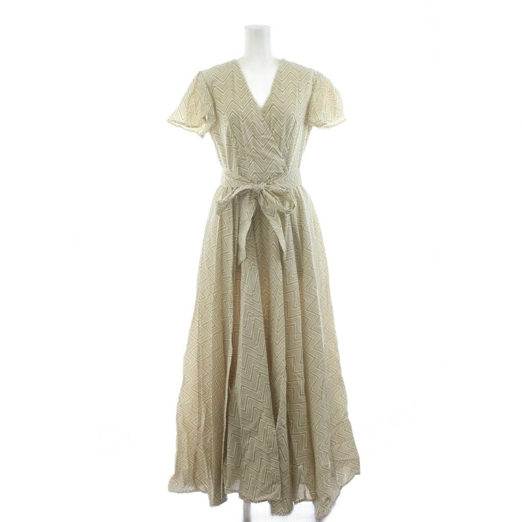 極美品 MARIHA マリハ ロング ワンピース ドレス ベージュ 36 フレア マリハ 夏のレディのドレス 36 ベージュ ロングワンピー