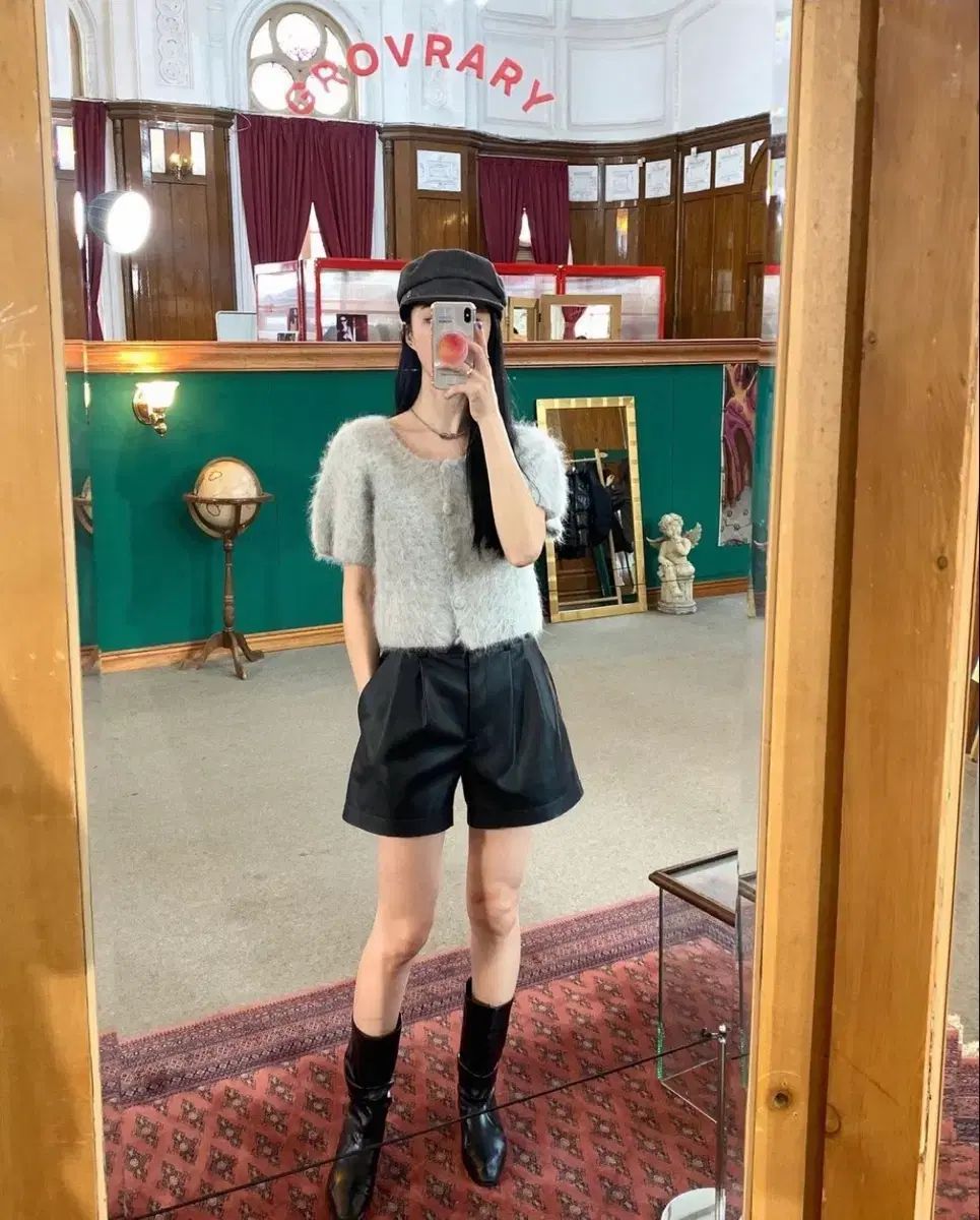 グローブ MIYA カーディガン グレー TOBIN パンツ ブラック チョン ウォン チャ着用