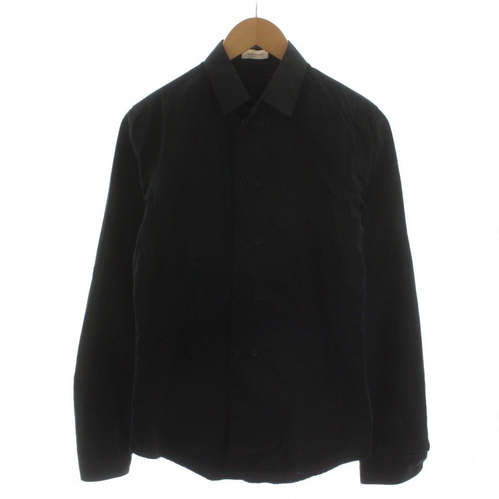 バレンシアガ シャツ 長袖 コットン 38 黒 ブラック |AN 41