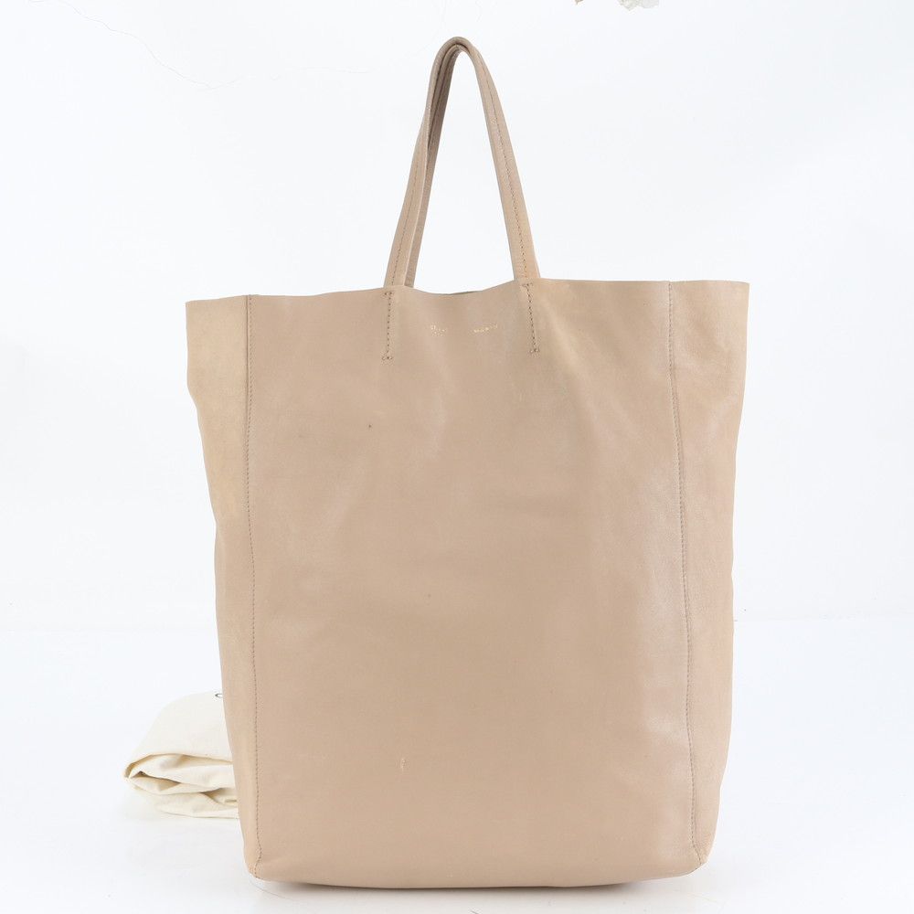 美品 セリーヌ ホリゾンタル カバ レザー トート バッグ 肩掛け