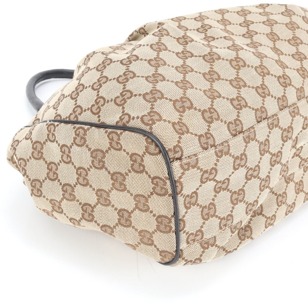 極美品 グッチ GGキャンバス スーキー 211944 レザー トート バッグ