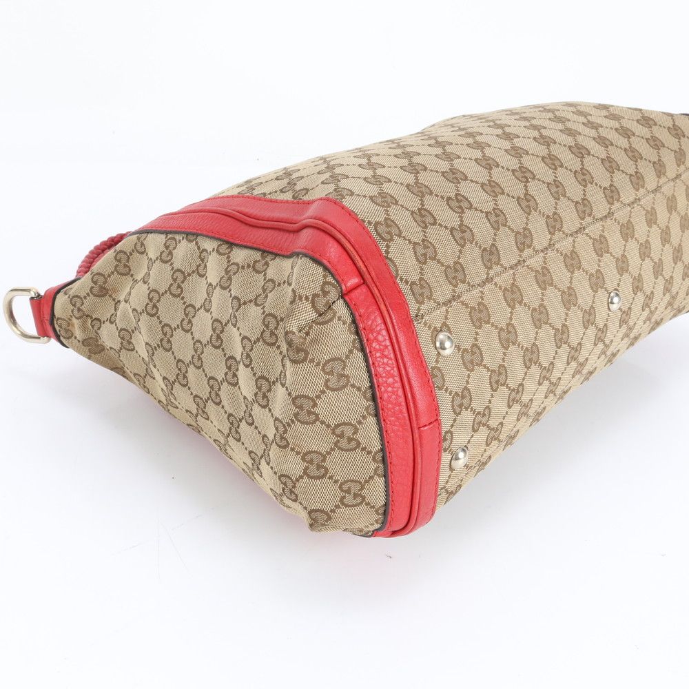 美品 グッチ GGキャンバス ベラ 269946 レザー トート バッグ 肩掛け