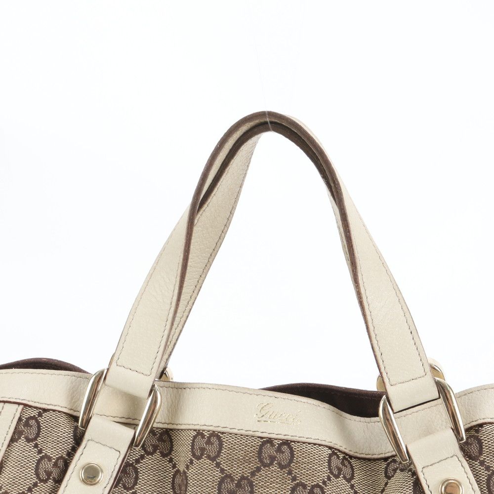 美品 グッチ GG キャンバス 130734 レザー 2WAY ショルダーバッグ