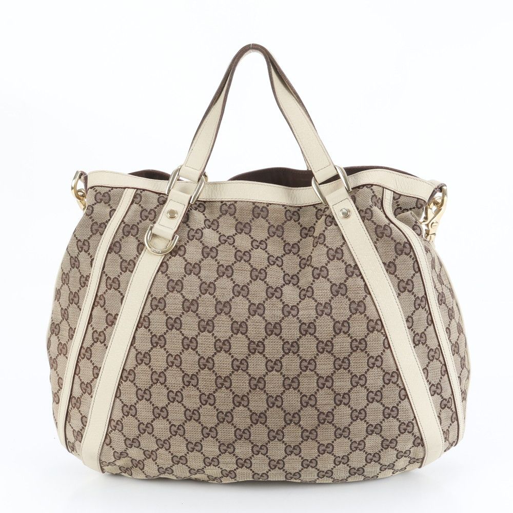 美品 グッチ GG キャンバス 130734 レザー 2WAY ショルダーバッグ