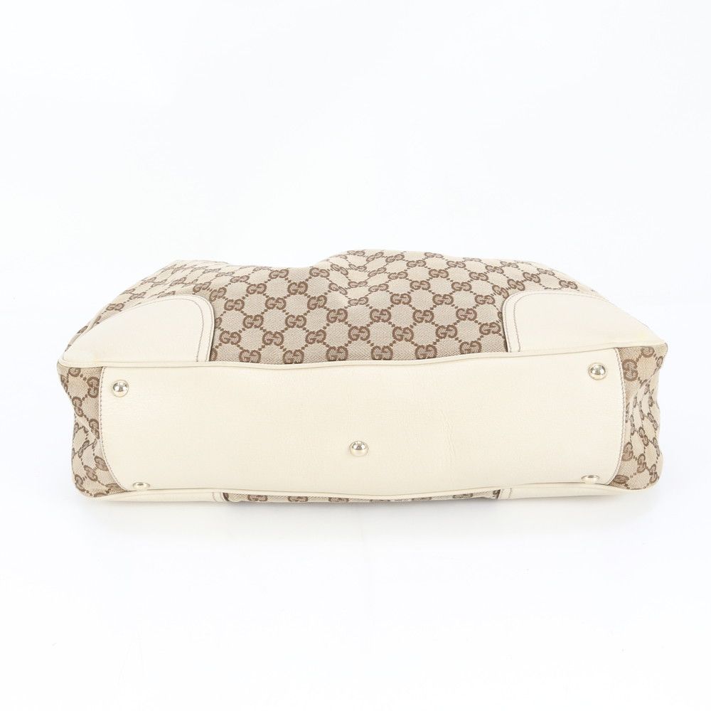 極美品 グッチ GGキャンバス プリンシー 161719 レザー トート バッグ