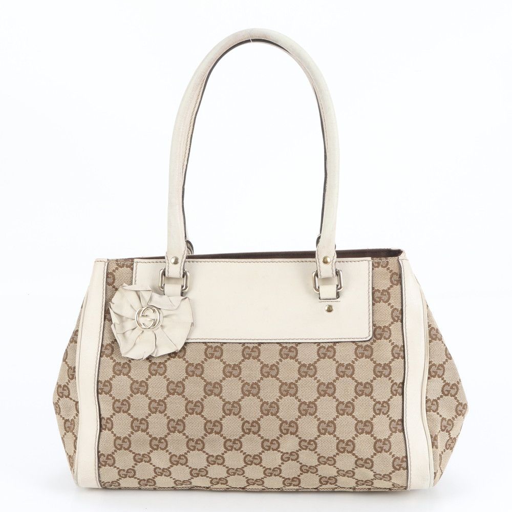 極美品 グッチ GG キャンバス インターロッキングG フラワー 190247