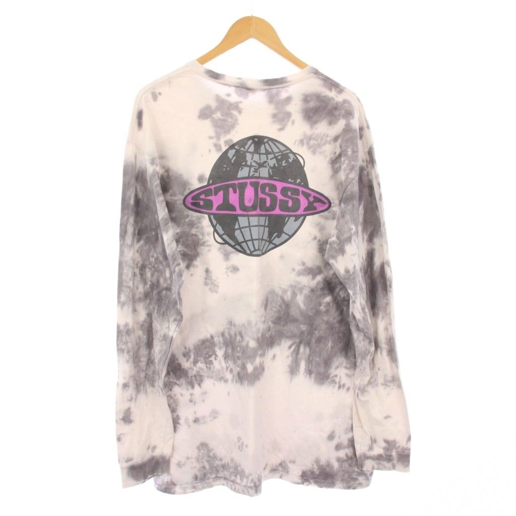 ステューシー STUSSY Globe Td L|S Tee Tシャツ ロンT カットソー 長袖 XL グレー |KH