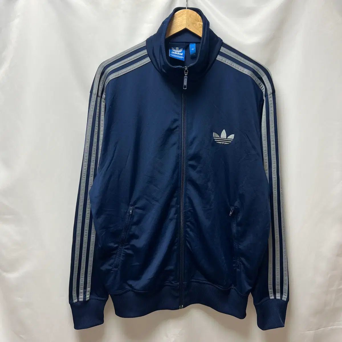 |110 アディダス 旧ファイヤーバード ネイビーシルバー グレー トラックジャージ|ジャージ