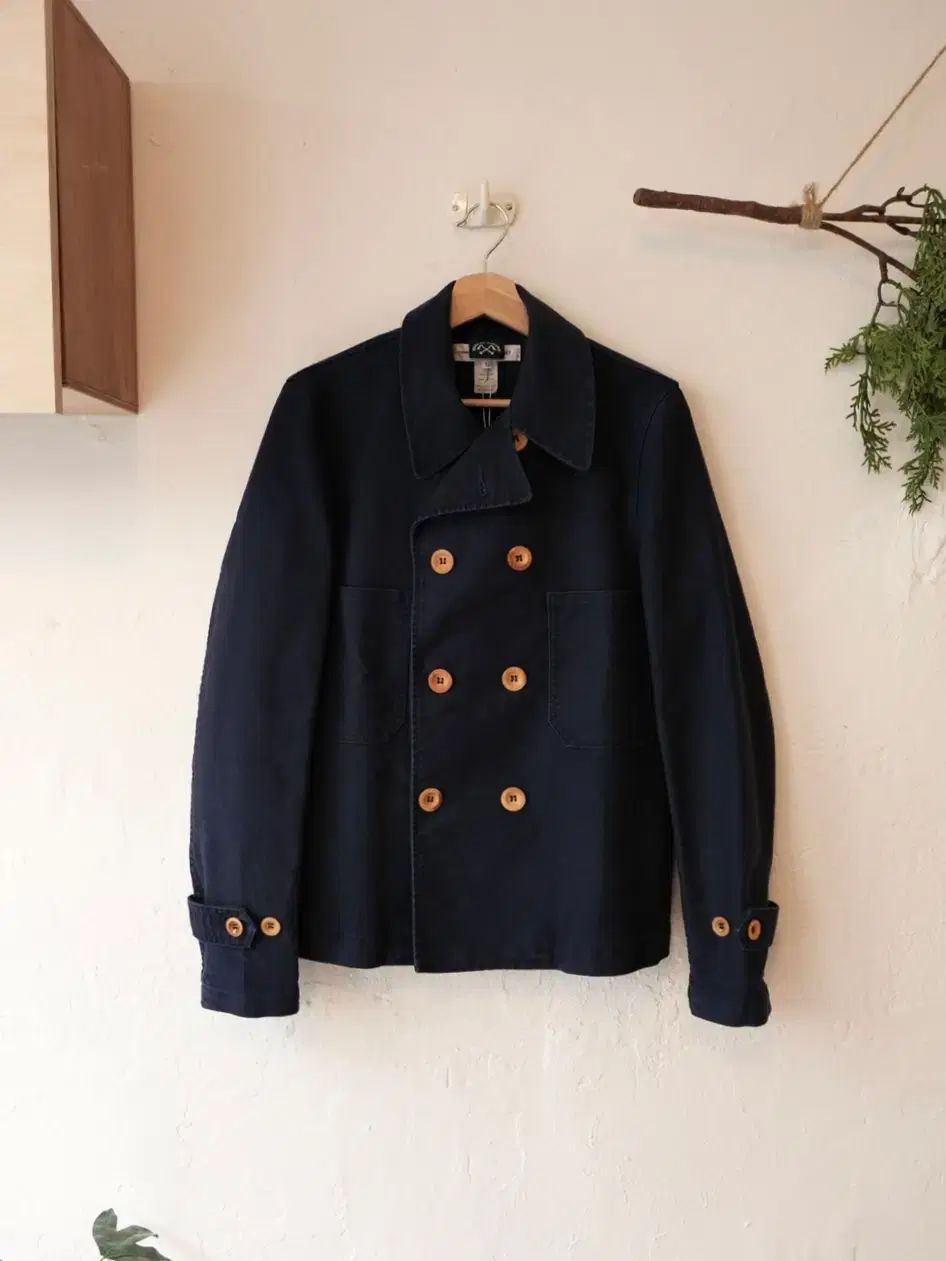 コムデギャルソン　BLUE DE PANAME コットン　ダブルジャケット COMME des GARCONS コム・デ・ギャルソン シャツ x ブルー ド パナム