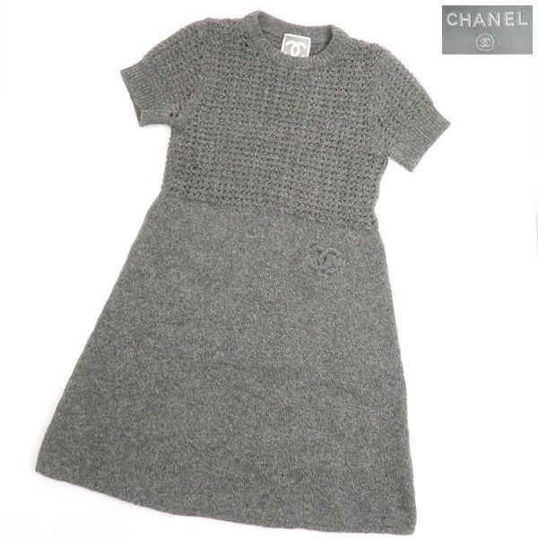 CHANEL スポーツライン ニット ワンピース 09A ココマーク P36613 