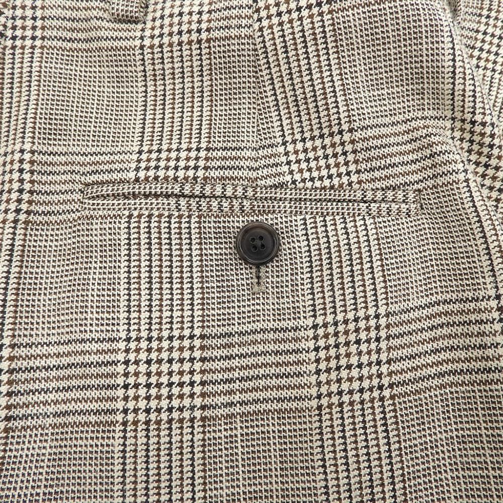  CELINE セリーヌ グレンチェック ウールシルク タックワイドパンツ ボトムス レディース ブラウン ― その他 パンツ