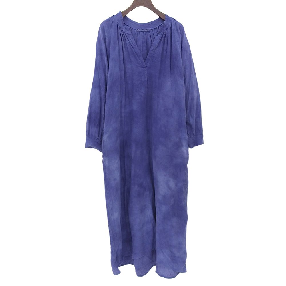 LOVE TANJANE ラブタンジェイン カフタンドレス タイダイ染め スキッパーシャツワンピース レディース ブルー 22-040-510-0009 ―