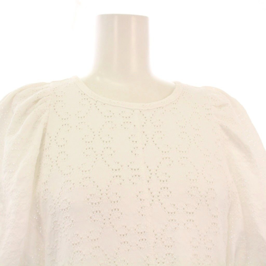 フェティコ fetico 24SS LACE JACQUARD PUFF-SLEEVE DRESS レース  