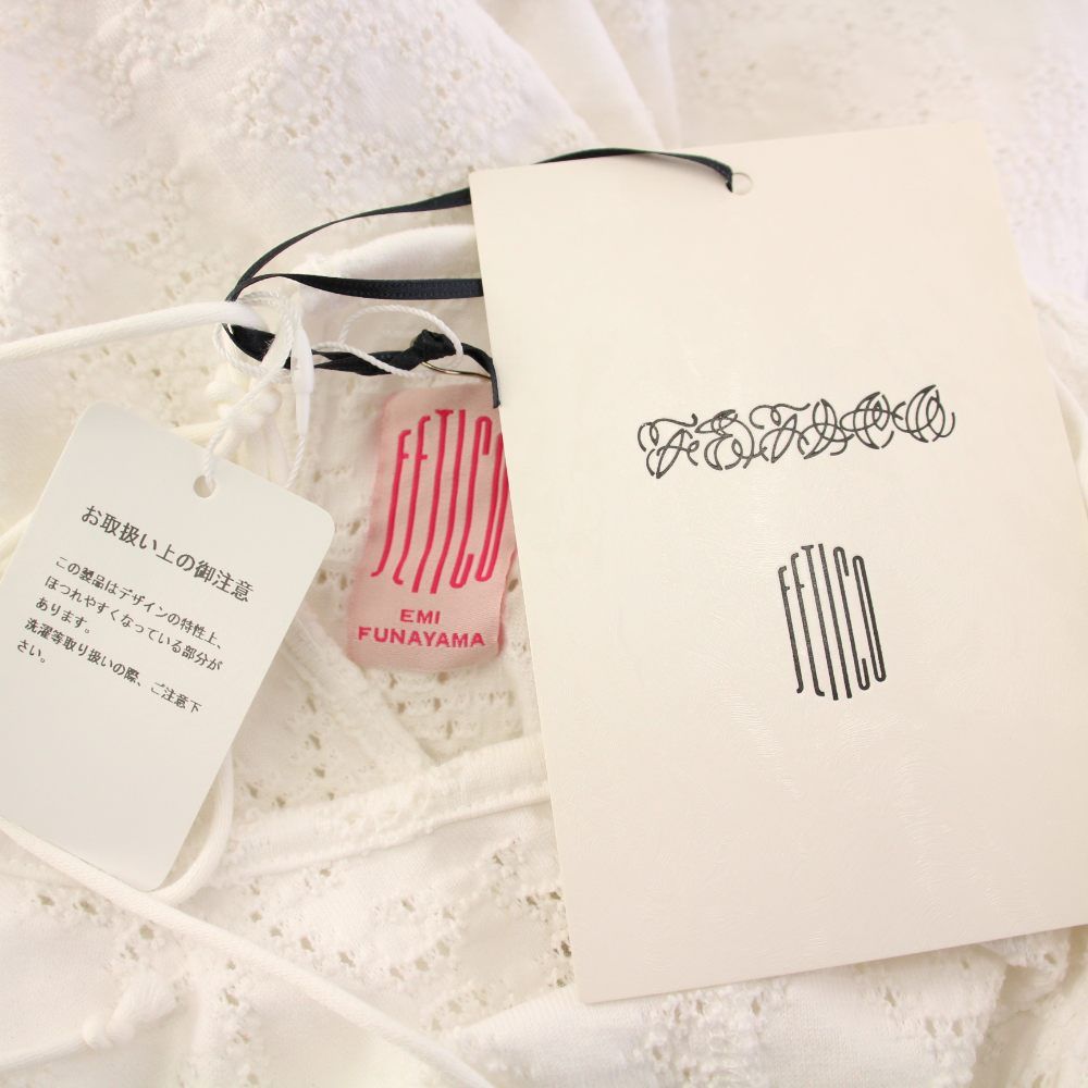 フェティコ fetico 24SS LACE JACQUARD PUFF-SLEEVE DRESS レース  