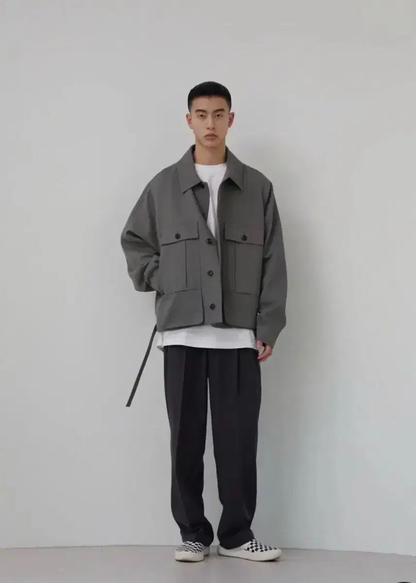 M 주앙옴므 クロップド カーゴ ジャケット ミントグレー