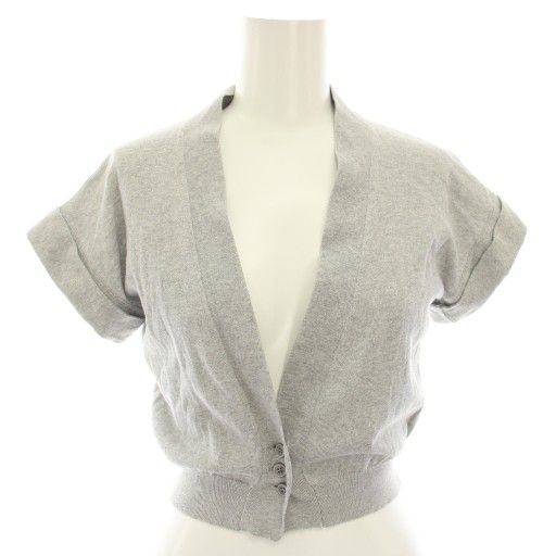 ブルネロ　クチネリ　ベージュ　ラメ　コットン　綿　カーディガン　ボレロ　半袖 ブルネロクチネリ ボレロ ブルネロ クチネリ ベージュ ラメ コットン