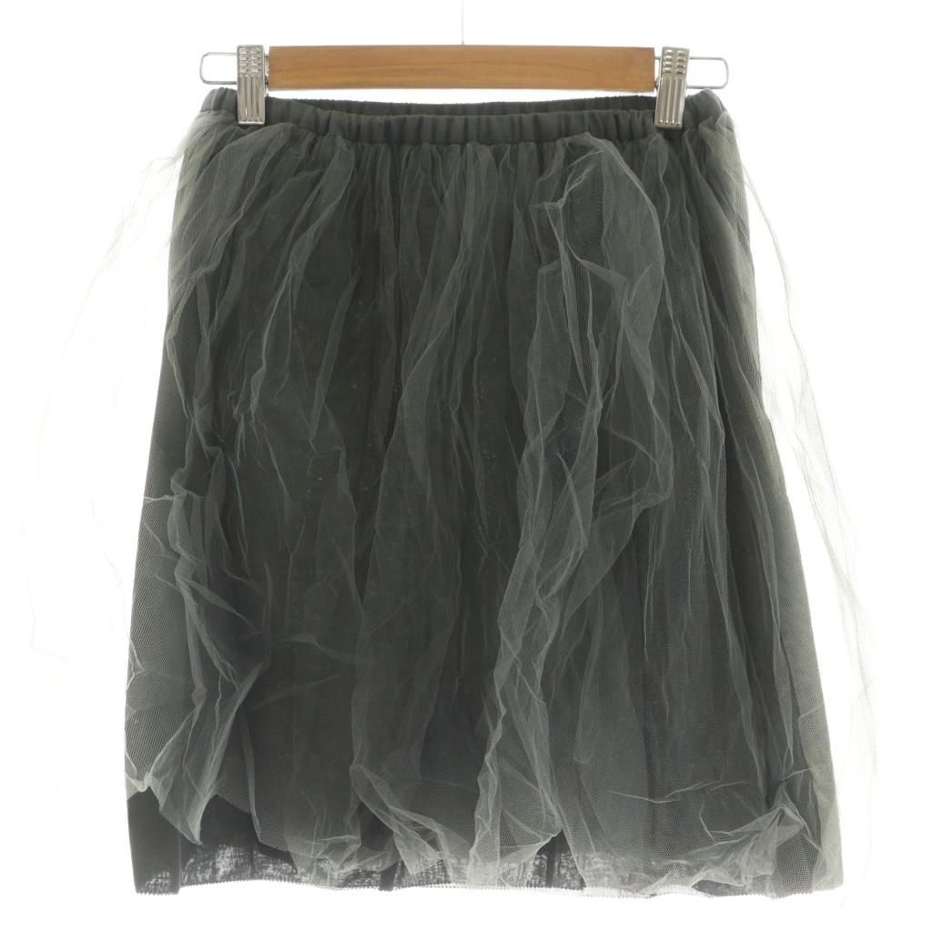 (美品)ビリティスディセッタン チュールスカート グレー タグ付き F ビリティス ディ セッタン Bilitis dix-sept ans チュールスカート 膝