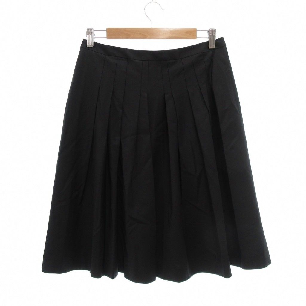 セオリーリュクス theory luxe スカート プリーツ フレア 40 ひざ丈 黒