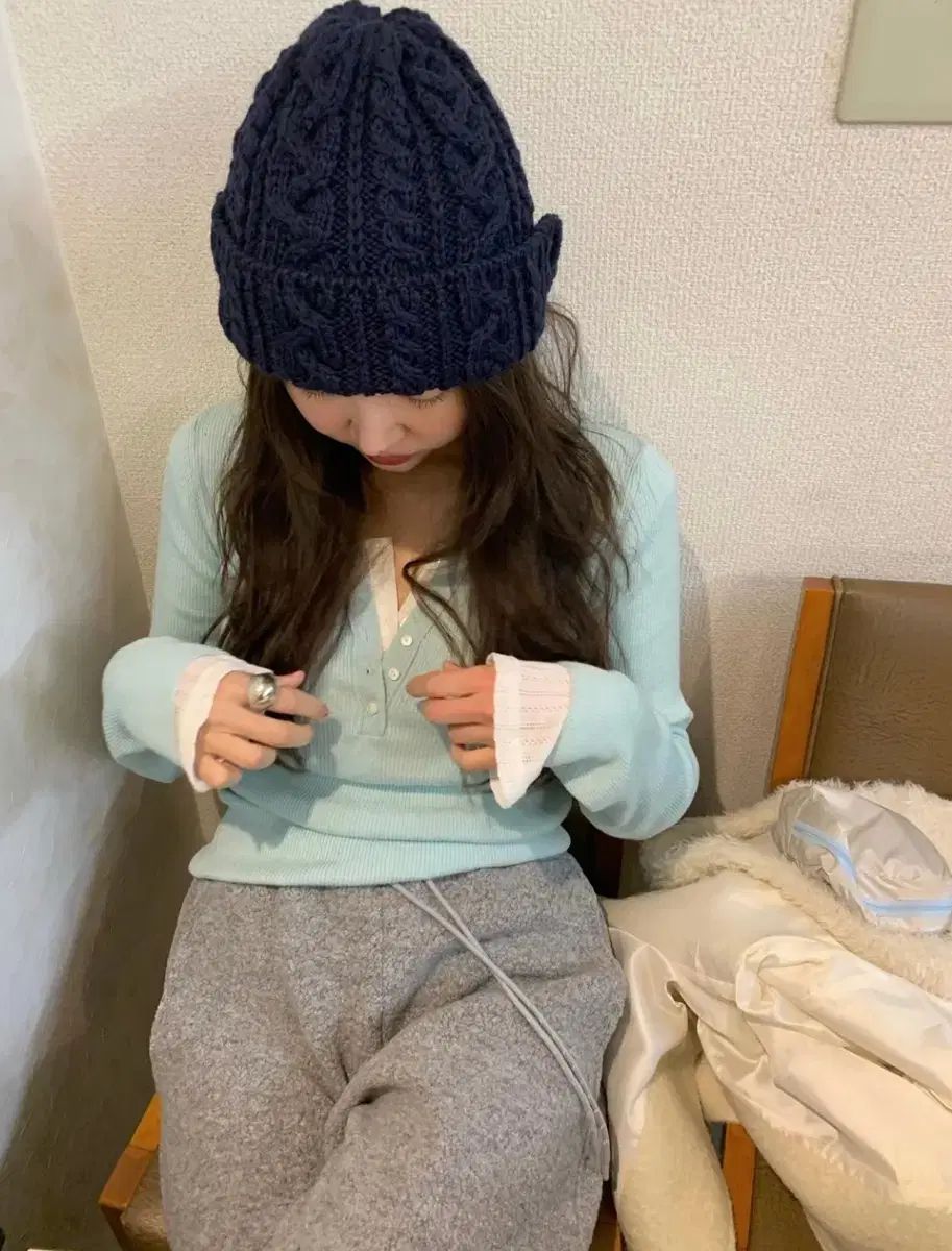 TANNAT フラッフィー ポケットパンツ グレー